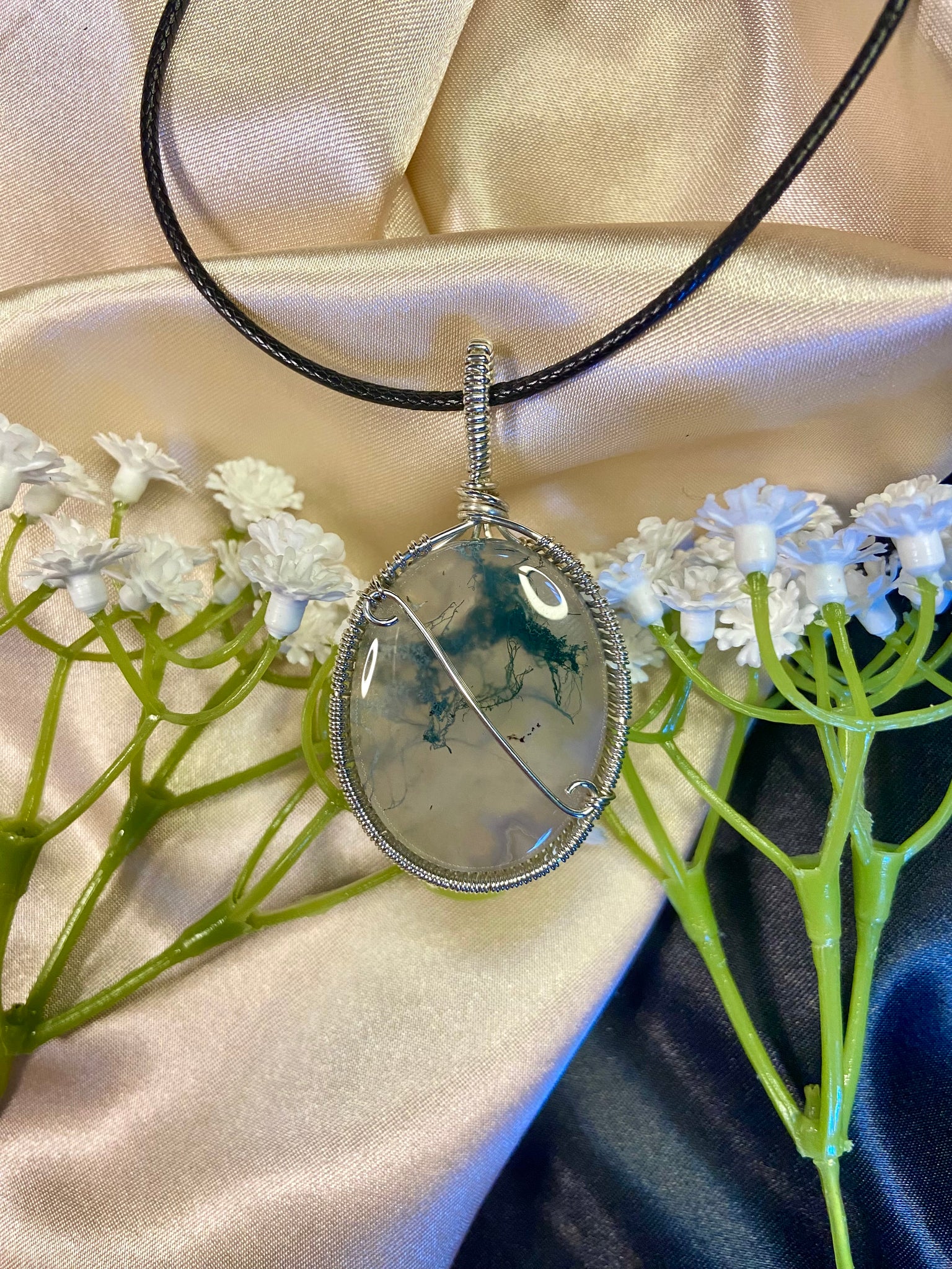 Simon (Moss Agate) Necklace