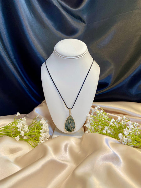 Eleni (Moss Agate) Necklace