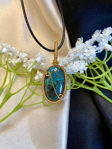 Miles (Shattuckite) Necklace